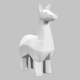 Ceramic Bisque Faceted Llama - Case of 4